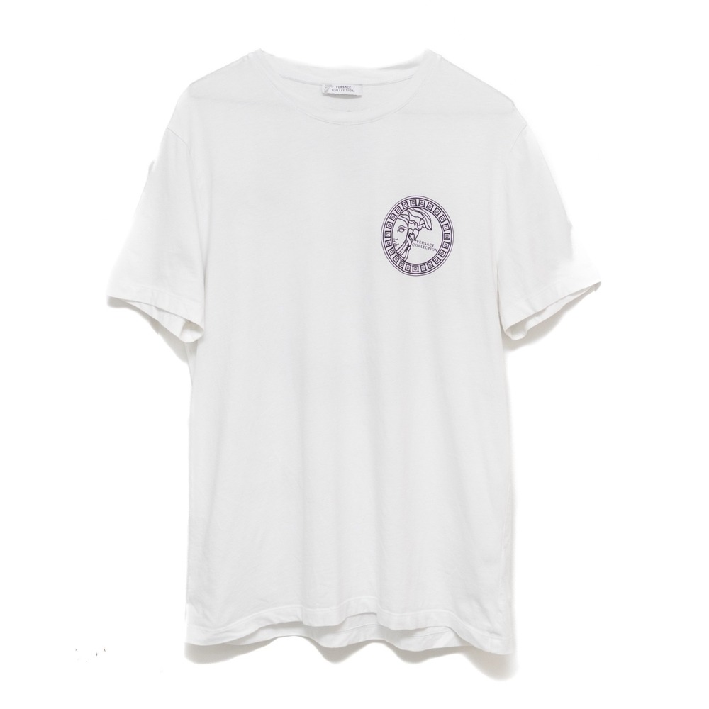 Rare Versace Collection White‎ Medusa Logo Men's T-Shirt – Size L